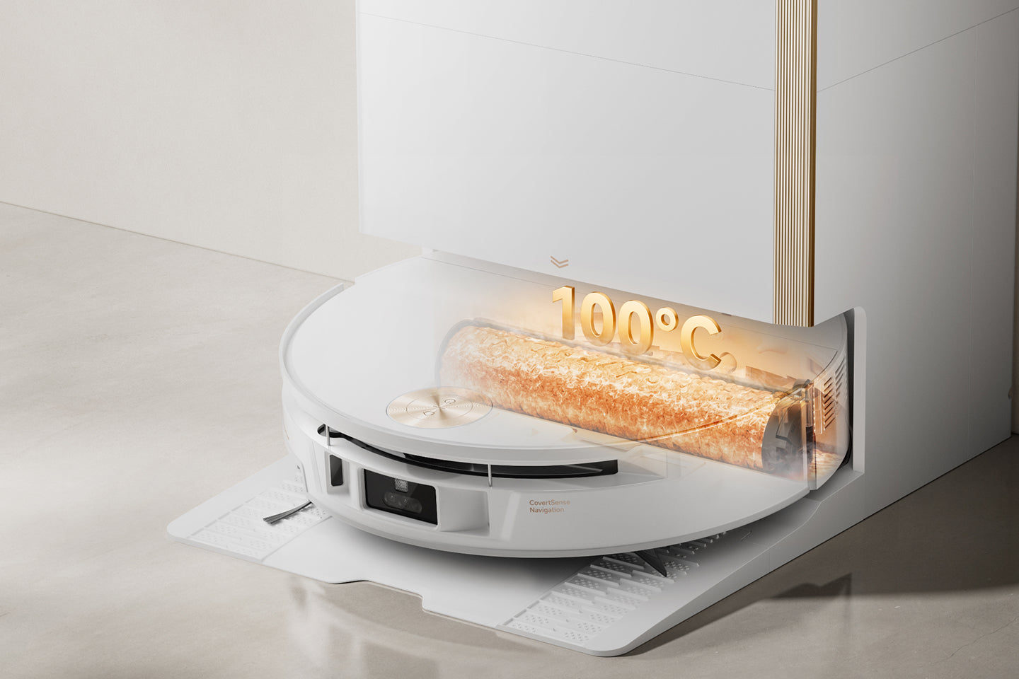 Spălare a mopului la temperatură ridicată, de 100 °C (212 °F)*