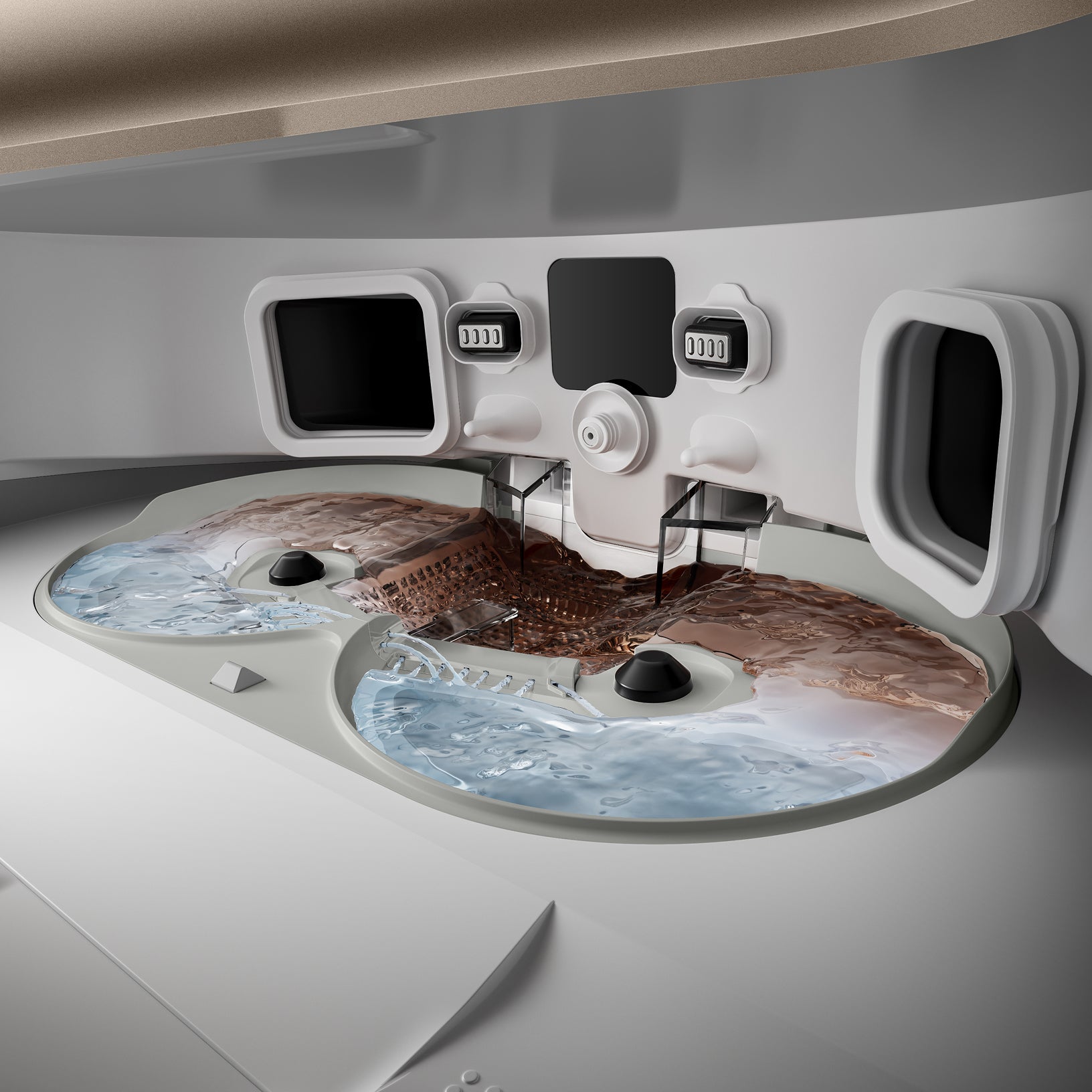 Designul plăcii de spălare JetSpray Dryboard™ 2.0